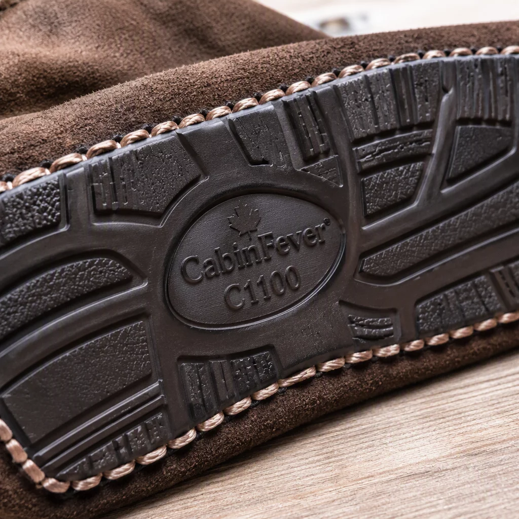 Moccasin outsole close up